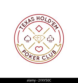 Simple Logo with playing Cards Icon Stock Vector