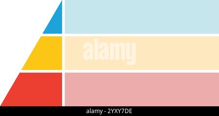 Levels of triangular pyramid. Half triangle pyramid chart. Maslow layer ...