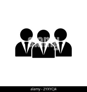 Group of people or group of users / friends flat vector icon for apps and websites Stock Vector