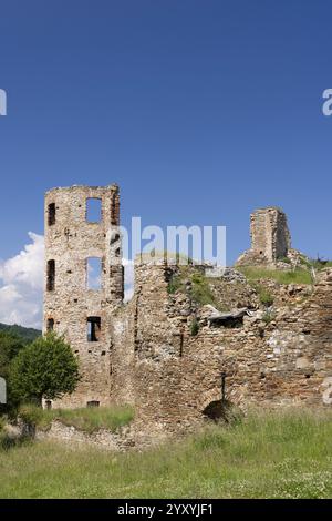 Ruins of Plavec castle near Stara Lubovna, Presov region, Slovakia Stock Photo