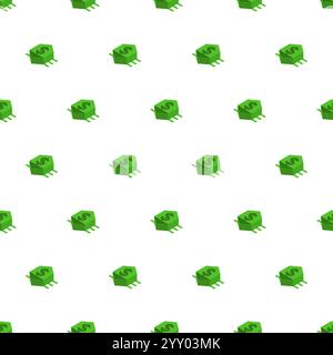Computer virus bug pattern seamless. Spyware for your pc background. Network system infection texture Stock Vector