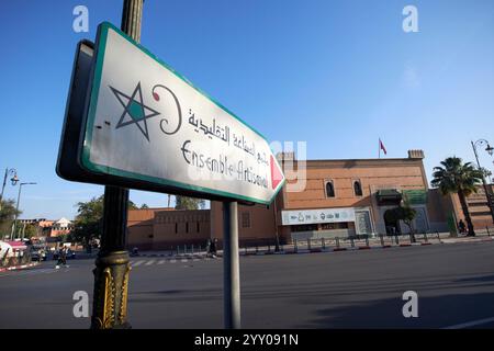 ensemble artisanal craft complex building marrakesh, morocco Stock Photo