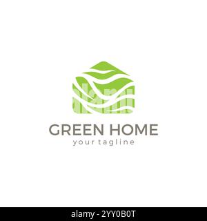 Green Home Logo Design. Eco House Icon Stock Vector
