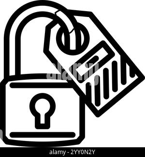 lockout tagout injury prevention color icon vector illustration Stock ...