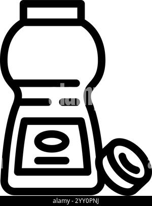 tablet bleach line icon vector illustration Stock Vector Image & Art ...