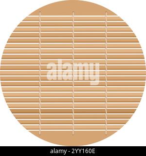 Decorative round placemat top view, home decor and cooking concept, isolated on white background Stock Vector