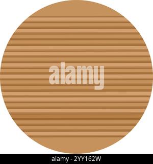 Decorative round placemat top view, home decor and cooking concept, isolated on white background Stock Vector