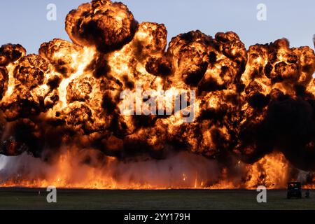 Big Explosive Wall of Fire Explosion Fire Details Stock Photo - Alamy