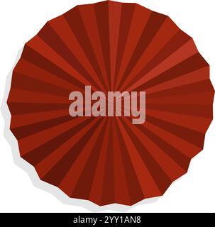 Decorative handmade round paper fan, home decor and celebration concept, isolated on white background Stock Vector
