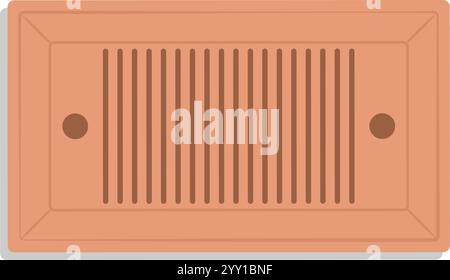 Chinese traditional tea set: bamboo tray top view, isolated on white background Stock Vector