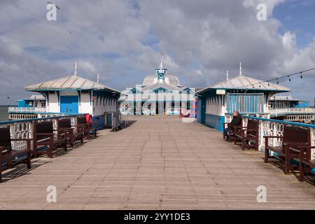 Llandudno pier on Llandudno North Shore, North Wales Stock Photo