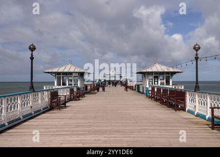 Llandudno pier on Llandudno North Shore, North Wales Stock Photo