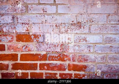 Weathered Brick Texture Close-Up in Cincinnati Stock Photo