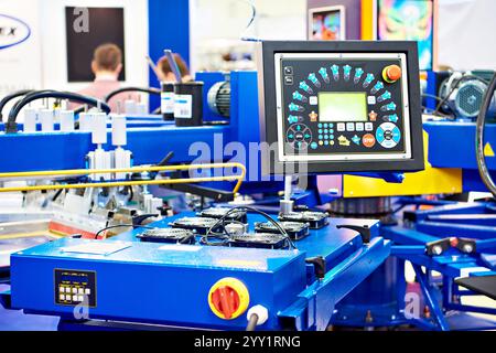Industrial set of equipment for printing on textiles Stock Photo