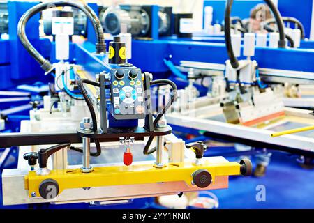 Industrial set of equipment for printing on textiles Stock Photo