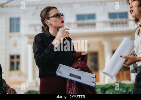 Multicultural team discussing sales growth and brainstorming strategies Stock Photo