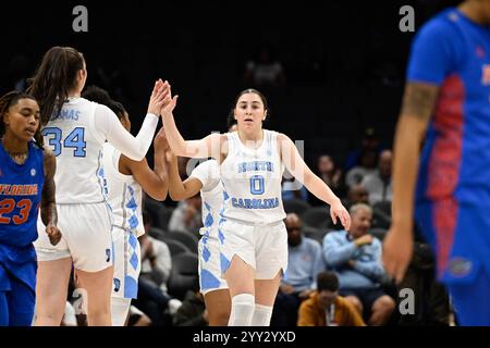 North Carolina guard Lanie Grant (0) drives against Notre Dame forward ...