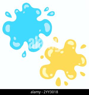 Paint splashes. Vector simple illustration. Stock Vector