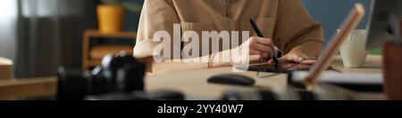 Graphic Designer Working On Computer Stock Photo