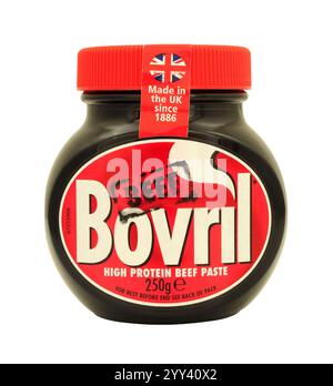 Bovril beef and yeast extract paste in a 250g glass jar Stock Photo - Alamy
