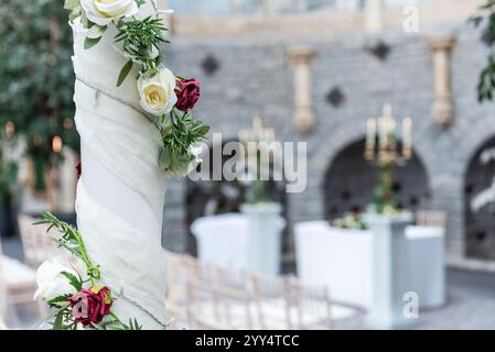 wedding flowers for celebration on table close up Stock Photo