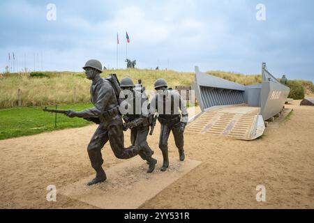 Higgins Boat Monument, Utah Beach, Normandy, France Stock Photo