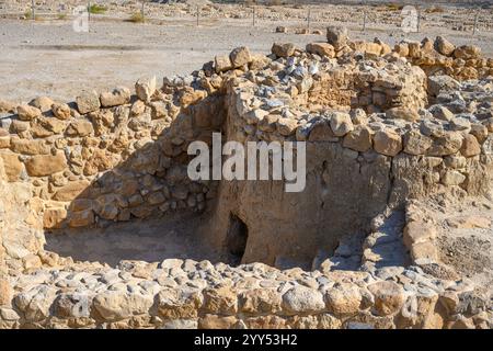 Pottery Kiln Qumran archeological site on the shore of the Dead Sea, in the West Bank, Israel Qumran was inhabited by a Jewish sect of the late Second Stock Photo