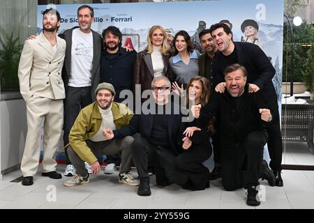 Roma, Lazio. 19th Dec, 2024. The cast during the Photocall of Cortina Express movie at Hotel Le Meridien Visconti, Rome, Italy, December 19th Credit: massimo insabato/Alamy Live News Stock Photo