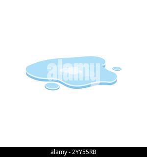 Water spill vector illustration isolated on white background Stock Vector