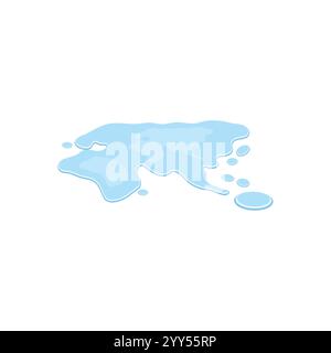 Water spill vector illustration isolated on white background Stock Vector
