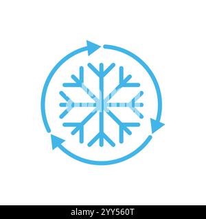 Snowflake icon. snow icon isolated on white background. Symbol of winter, frozen Stock Vector