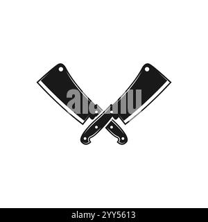 Meat cleaver knife - vector icon Stock Vector