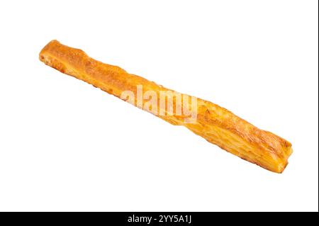 Cheese bread sticks, butter salted bread isolated on white background. top view. Stock Photo