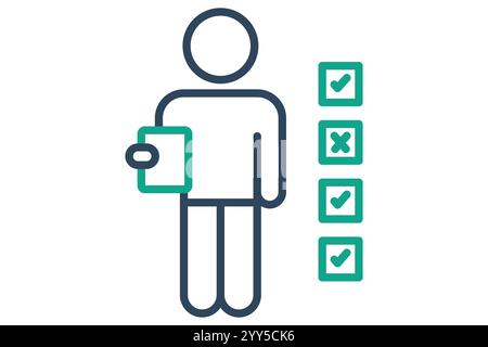 Accountability icon. line icon style. icon related to charity. donation elements vector illustration Stock Vector