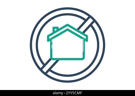 Homeless icon. line icon style. icon related to charity. donation elements vector illustration Stock Vector