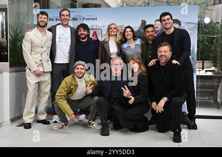 Roma, Lazio. 19th Dec, 2024. The cast during the Photocall of Cortina Express movie at Hotel Le Meridien Visconti, Rome, Italy, December 19th AllShotLive Credit: Sipa USA/Alamy Live News Stock Photo