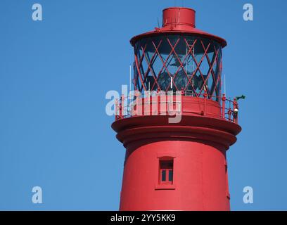 Longstone Lighthouse is an active 19th century lighthouse on Longstone Rock in the outer group of the Farne Islands off the Northumberland Coast, UK. Stock Photo