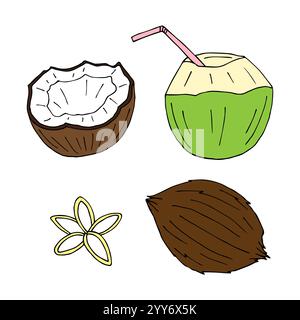 Vector set bundle of colored hand drawn doodle sketch fast food ...