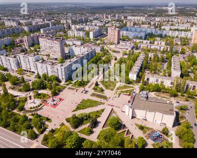 View from drone of Stary Oskol Stock Photo