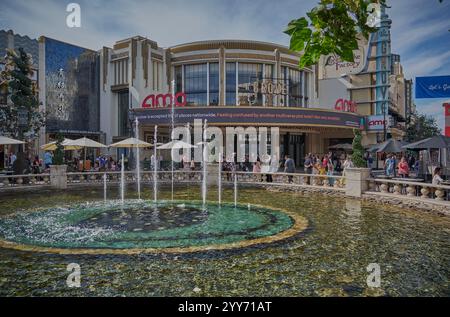 The Grove at Farmers Market is a retail and entertainment complex in Los Angeles, USA located on parts of the historic Farmers Market. Daylight shot Stock Photo