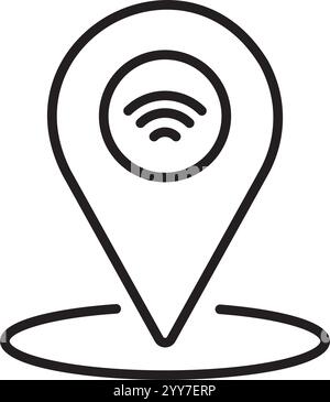smart home location line icon Stock Vector