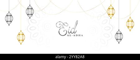 eid al adha mubarak festival banner Stock Vector