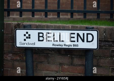 Bell End street sign, Rowley Regis, West Midlands, England, UK Stock Photo