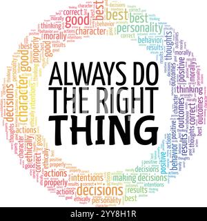 Do the Right Thing word cloud conceptual design isolated on white ...