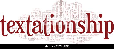 Textationship word cloud conceptual design isolated on white background ...