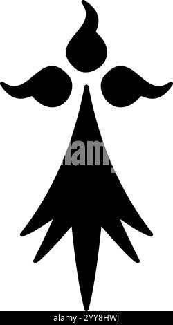 Black Ermine on isolated on a white background Stock Vector