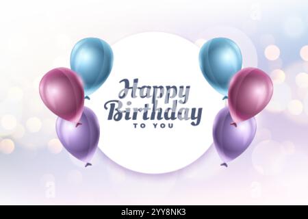 happy birthday to you greeting card design Stock Vector