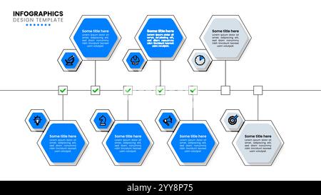 Seven Steps Strategy Slide Template Stock Vector Image & Art - Alamy