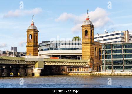 Cannon street station, a railway station on the north bank of the River Thames in London, UK Stock Photo