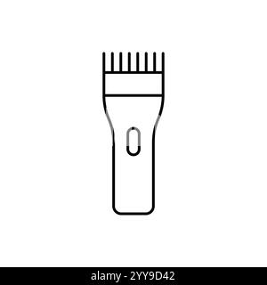 Electric shaver line icon. Shaving machine linear style sign for mobile concept and web design. Electric clipper outline vector icon. Stock Vector